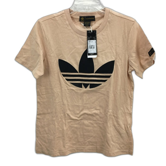 Adidas x Marimekko Peach Jacquard Trefoil Tee Shirt Ladies Size Medium NEW