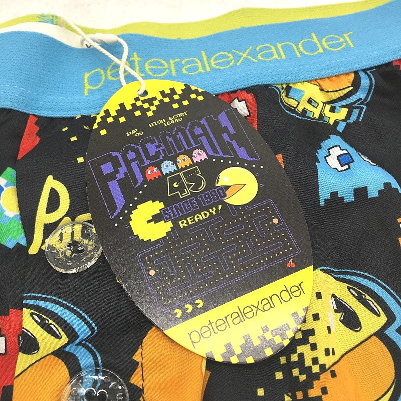 Peter Alexander Pac-Man Regular Fit Cotton Black Boxer Shorts Mens Size XL NEW