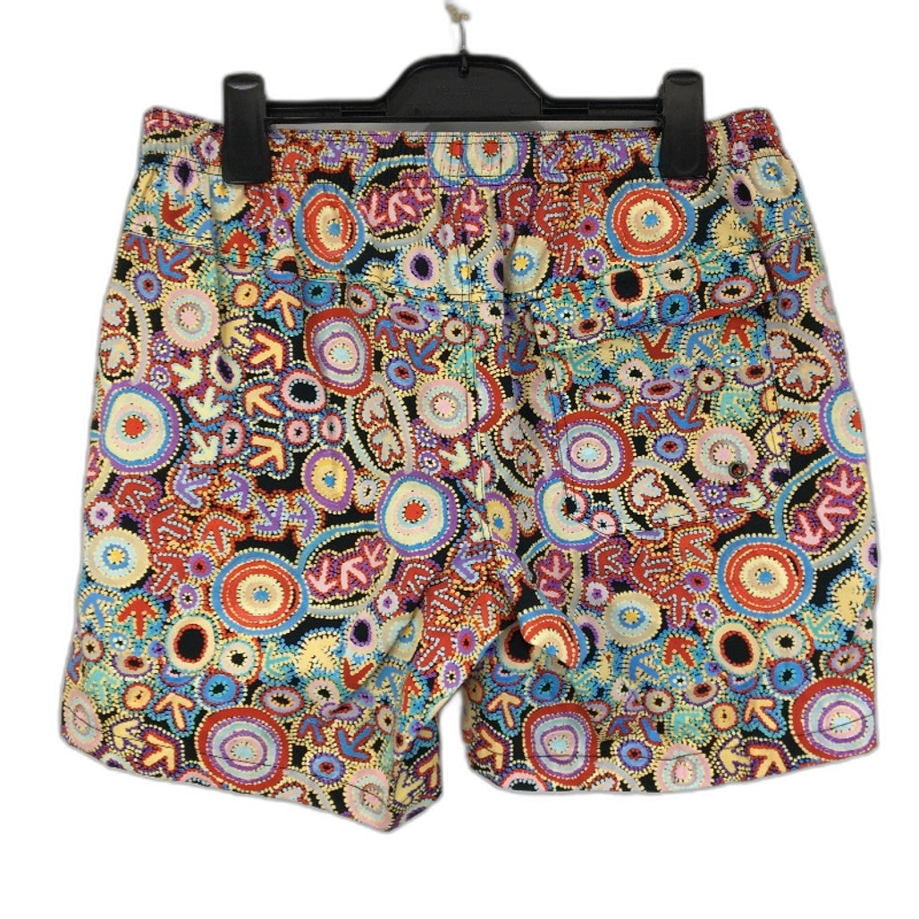 Kenji Multicoloured Warlukurlangu Designed Drawstring Shorts Mens Size M NEW