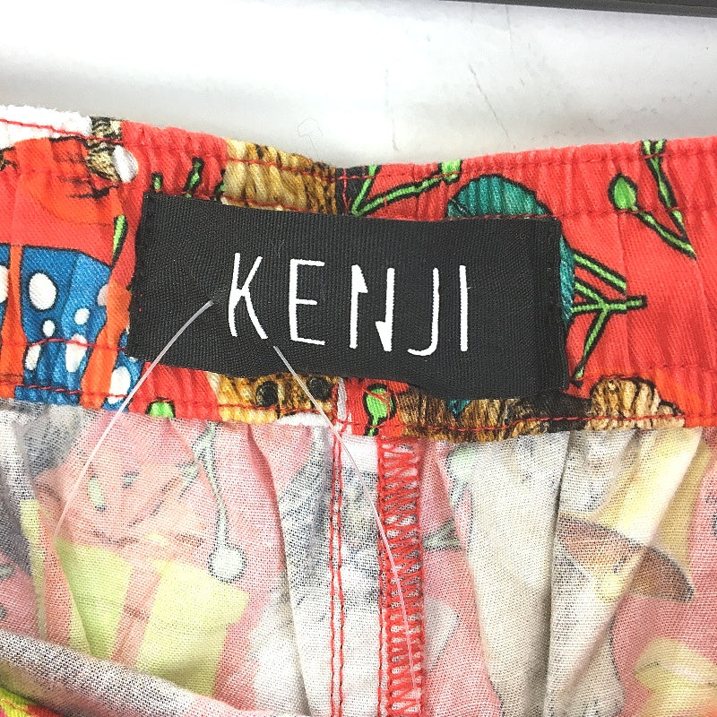 Kenji Red Christmas Cat Design Drawstring Shorts Mens Size Medium NEW