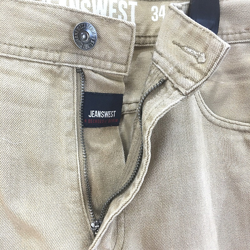 Jeanwest Mens Slim Straight Beige Denim Jeans Size 36 NEW