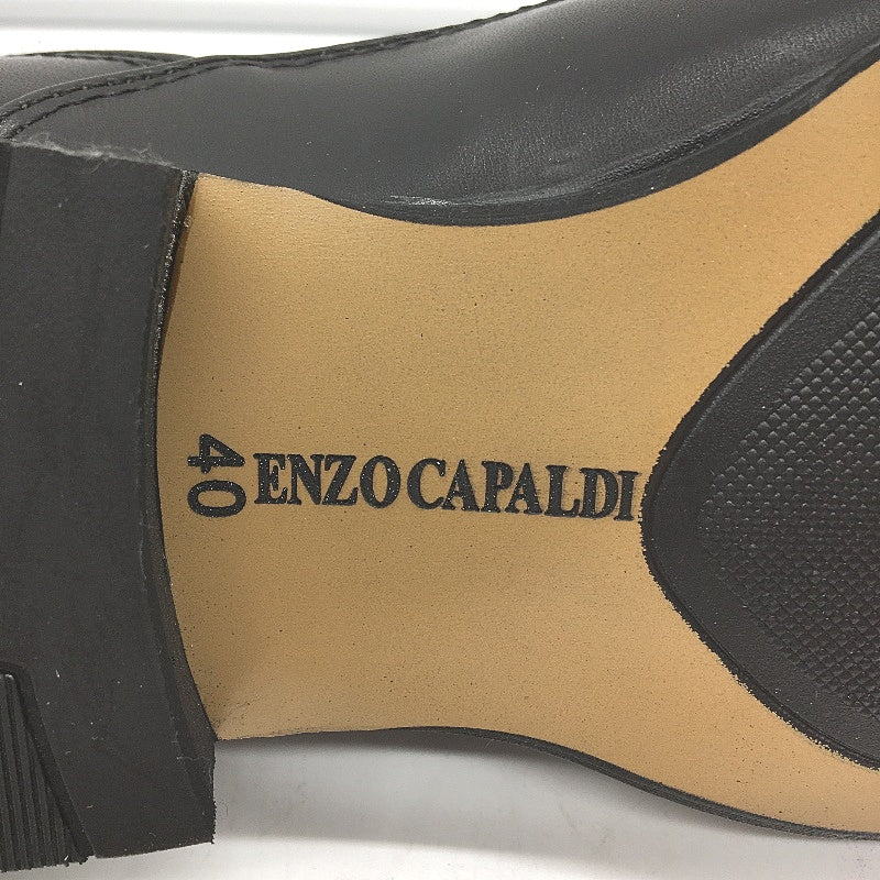 Enzo Capaldi Mens Synthetic Leather Formal Black Shoes Size 40 NEW