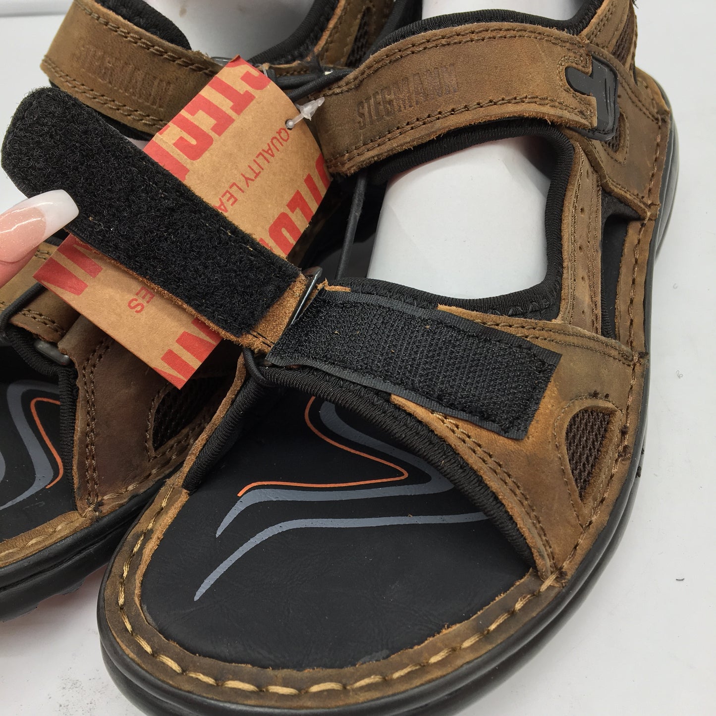 Stegmann German Design Barry-M Brown Mens Casual Sandals Size 45 NEW