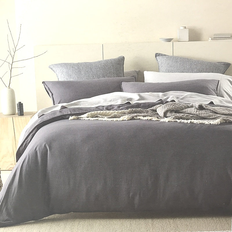 Kirkton House Linen Bamboo Charcoal King Quilt Cover Set NEW