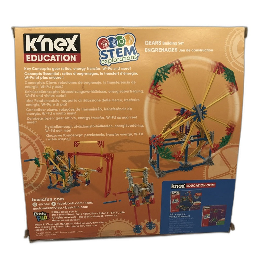 K'Nex Education Stem Explorations Gears Building Set 143 Pce NEW