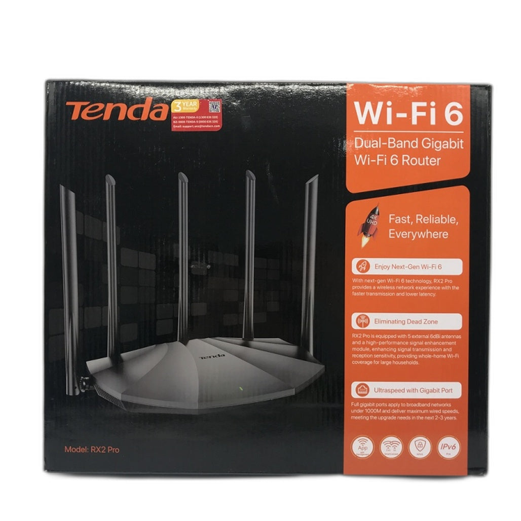 Tenda Dual Band Gigabit Fast Reliable Wi-Fi 6 Wireless Home Router NEW