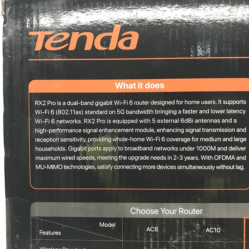 Tenda Dual Band Gigabit Fast Reliable Wi-Fi 6 Wireless Home Router NEW