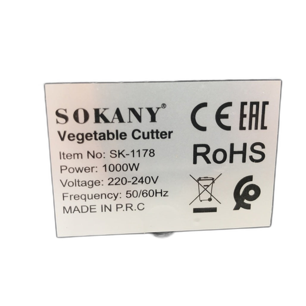 Sokany Vegetable and Fruit Cutter 6 in 1 Slicer Model SK-1178 NEW