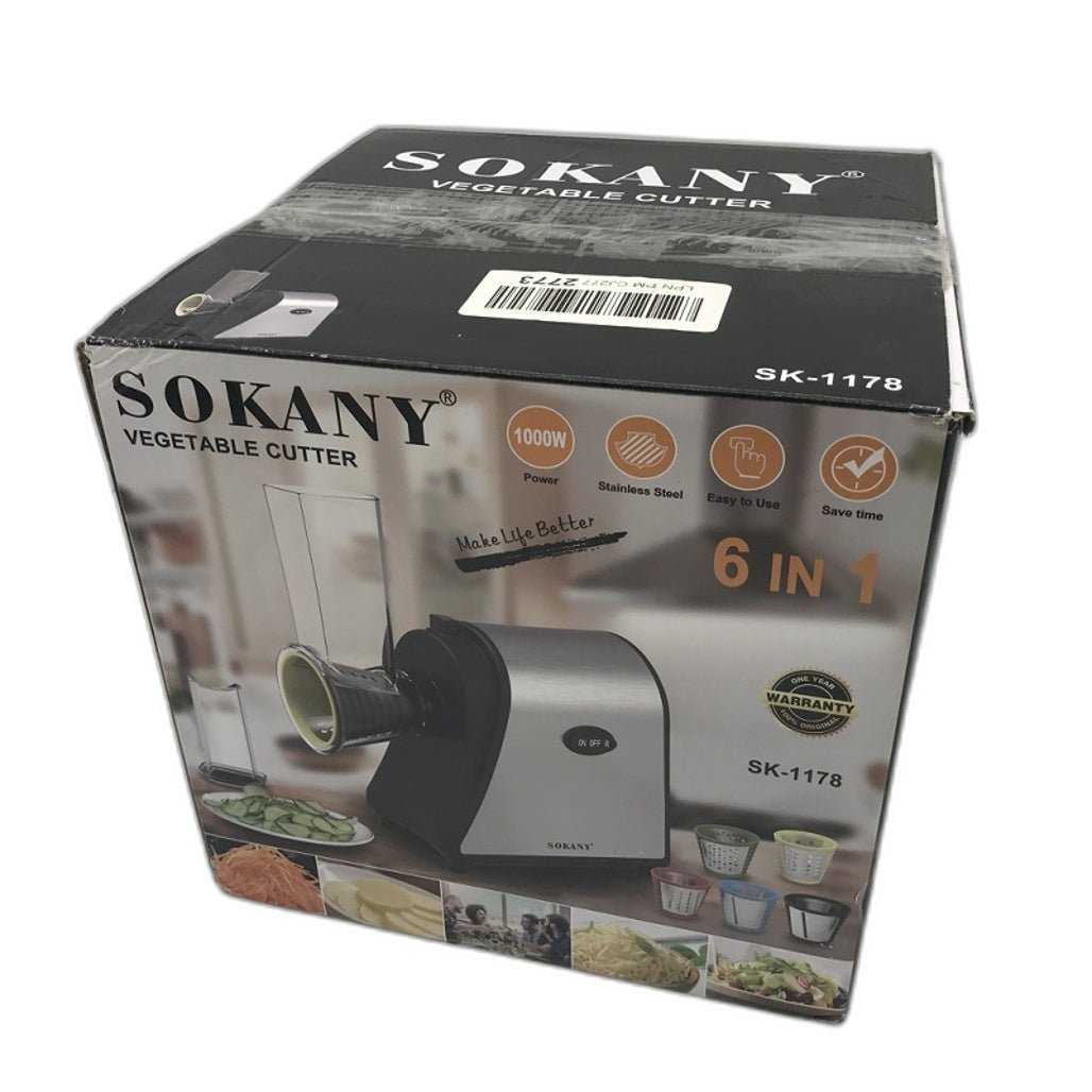 Sokany Vegetable and Fruit Cutter 6 in 1 Slicer Model SK-1178 NEW