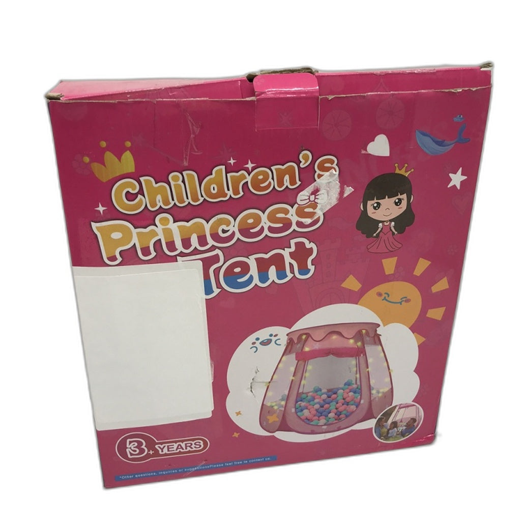 Children's Princess Girls Tent, Ball Pit with Star Light Age 3+ NEW