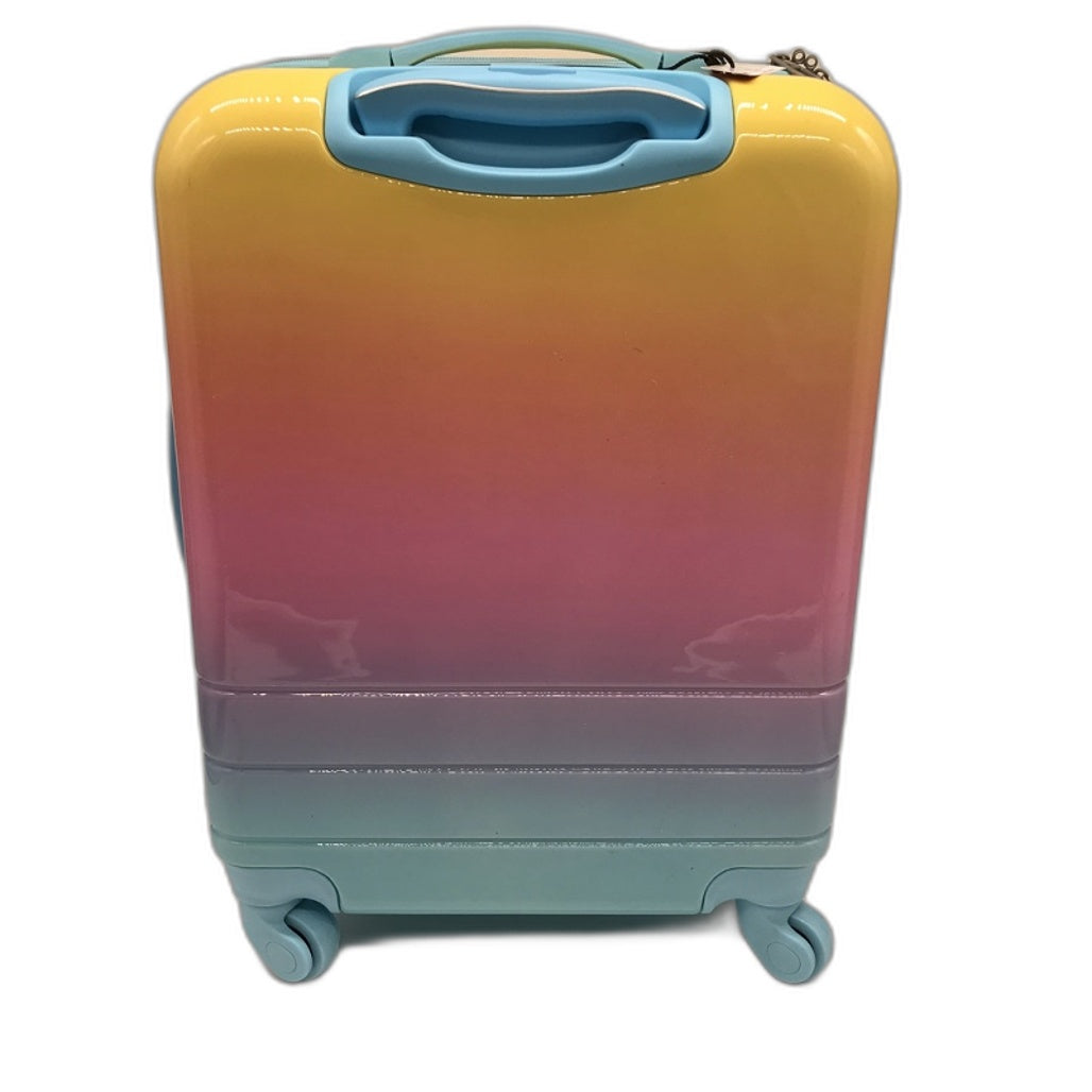 Rainbow Swirl Hardshell Suitcase with Spinner Wheels 45cm NEW