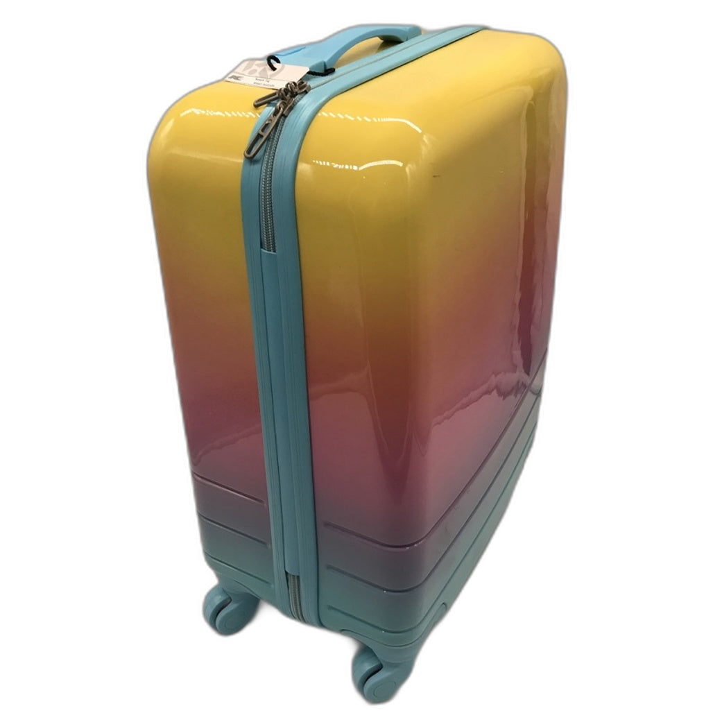 Rainbow Swirl Hardshell Suitcase with Spinner Wheels 45cm NEW