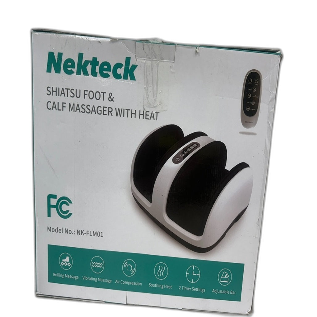 Nekteck Shiatsu Foot & Calf Massager w/ Heat NK-FLMO1 NEW