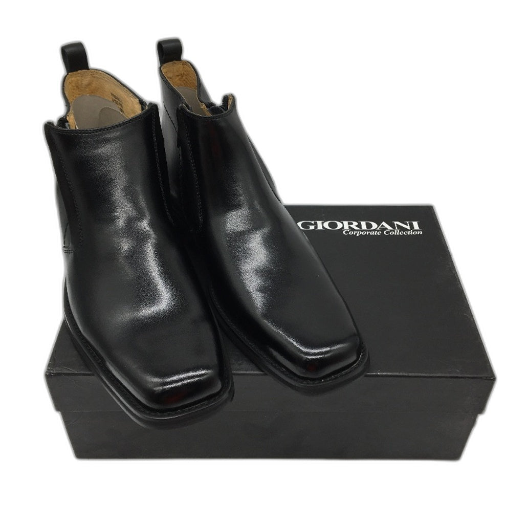 Giordani Patterson-M Mens Black Leather Zipper Boots Size 45 NEW