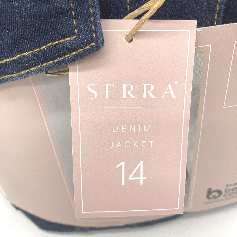 Serra Womens Classic Dark Blue Womens Denim Jacket Size 14 NEW