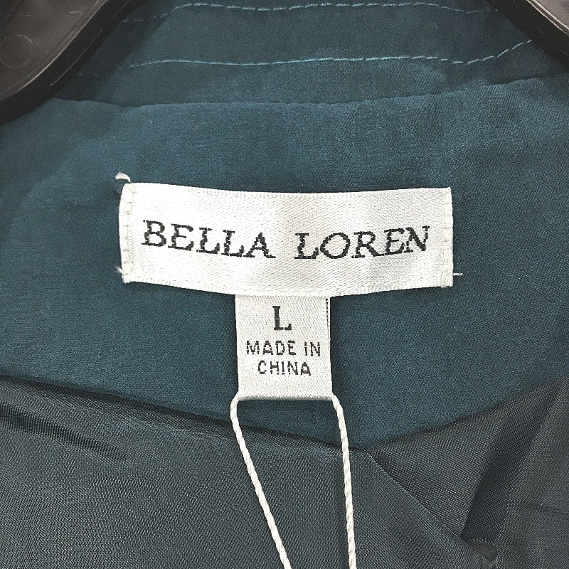 Bella Loren Forest Green Soft Belted Coat Blazer Ladies Size Large NEW