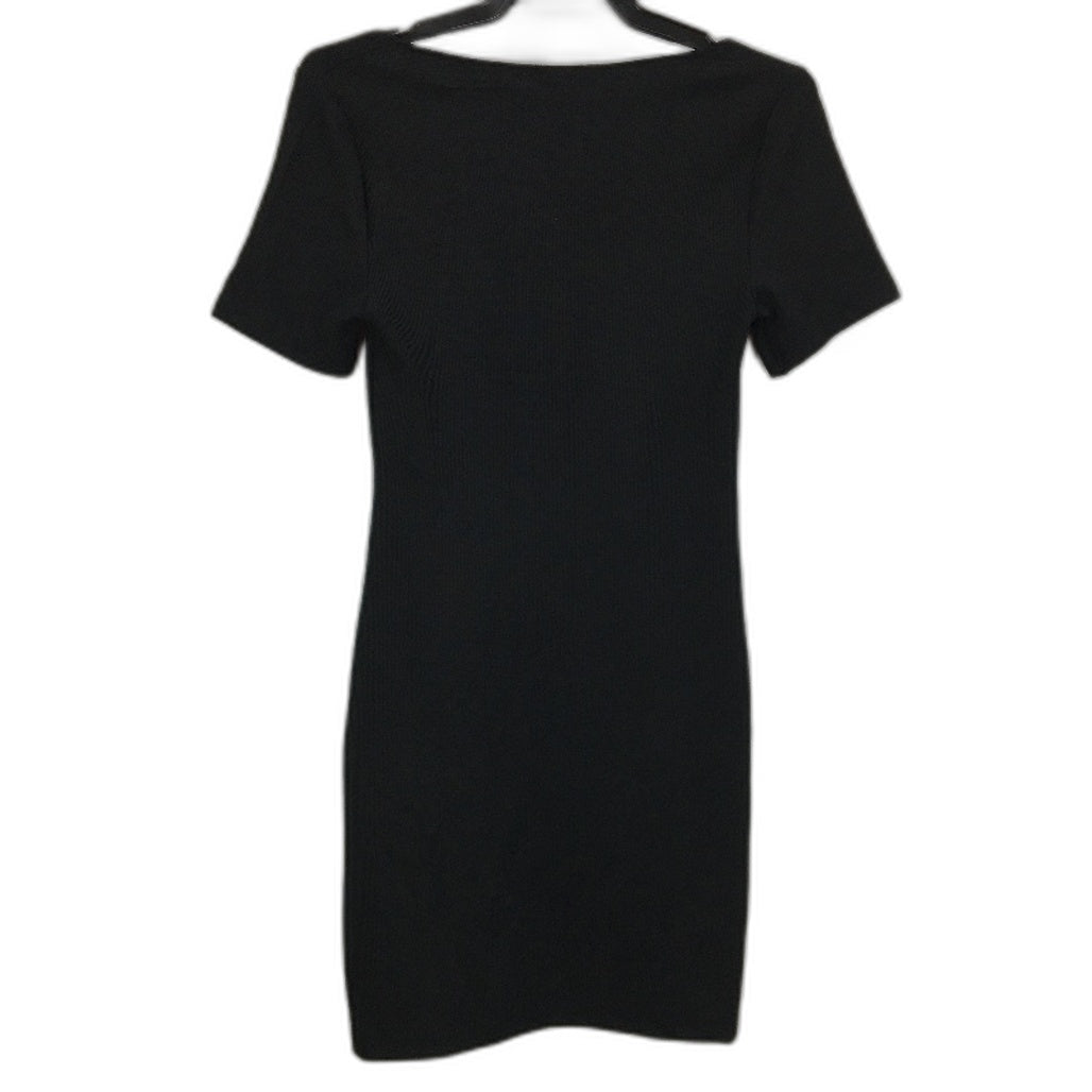 Zara Trafaluc Black Mini Short Sleeve Bodycon Dress Ladies Size Small NEW