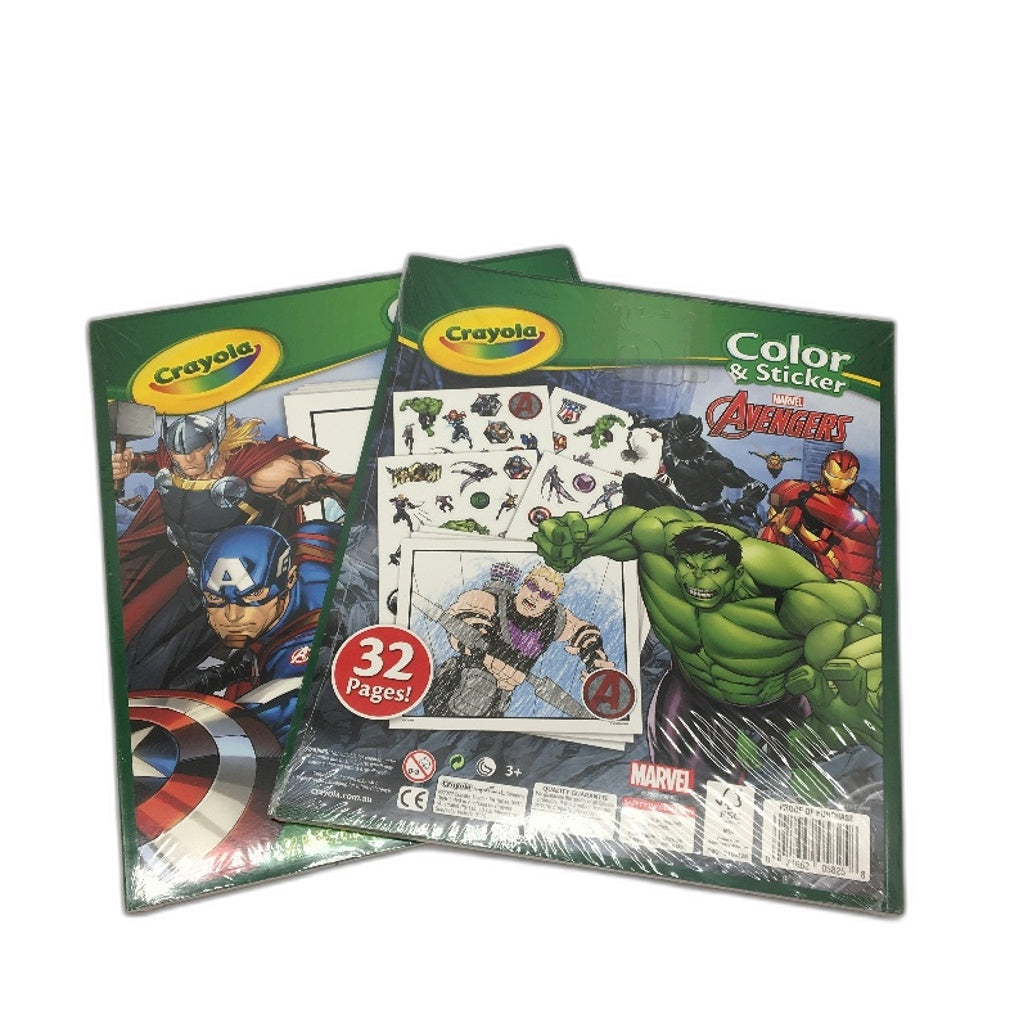 Crayola Colour & Sticker Marvel Books,Spiderman Walkie Talkie& Art Supplies NEW