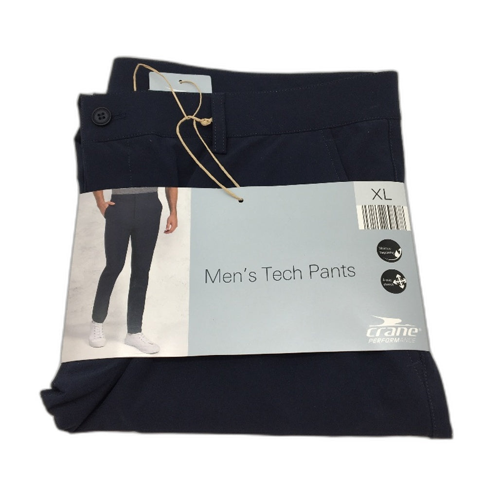 Crane Performance Mens Navy Blue Long Slim Tech Pants Size XL NEW