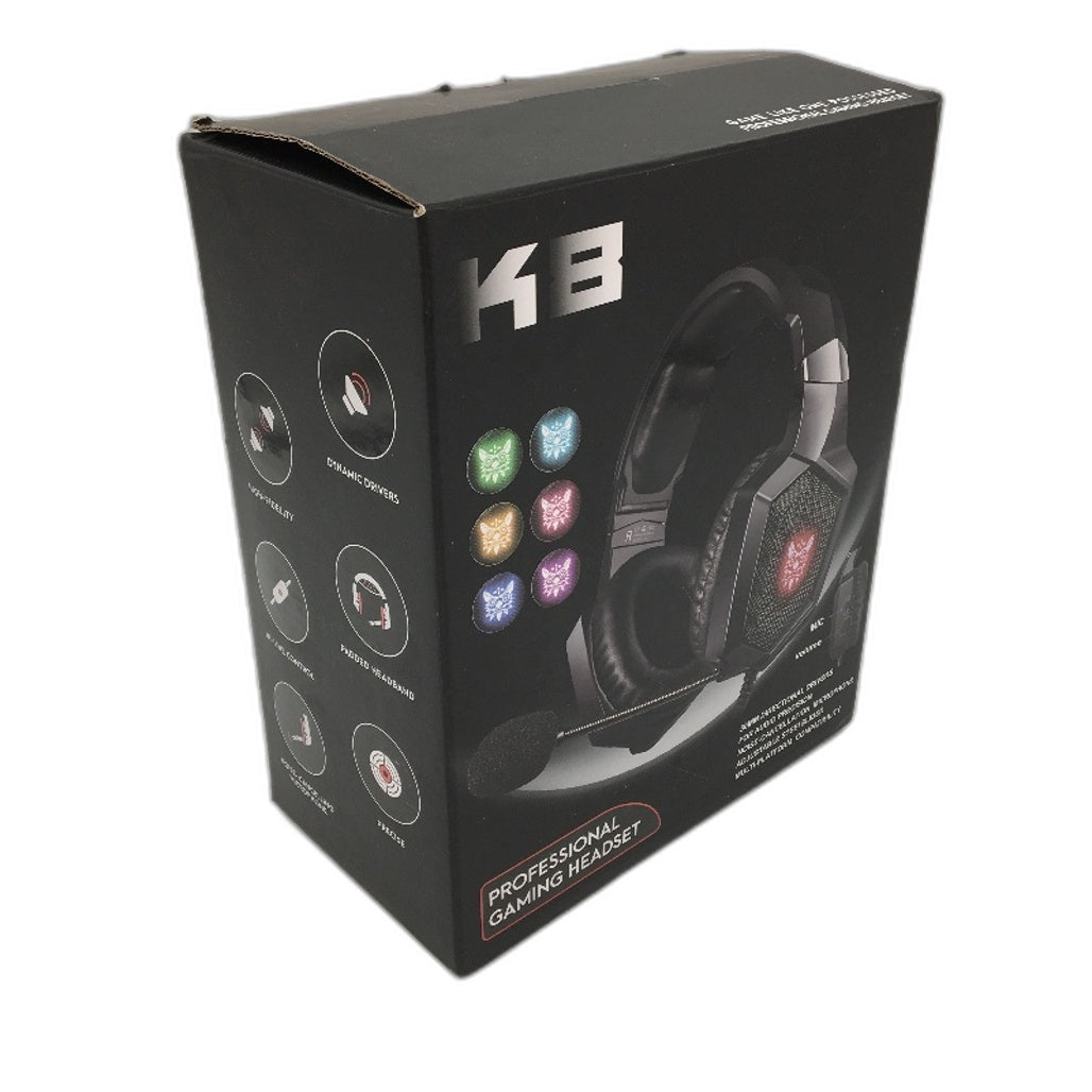 K8 Profesional Gaming Black Headset with Microphone NEW