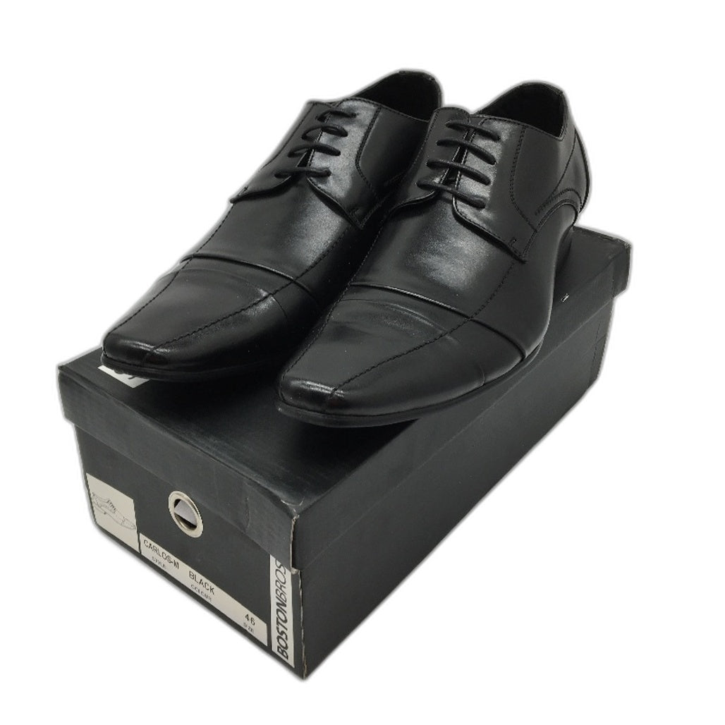 Boston Bros Carlos-M Black Lace Up Formal Shoes Mens Size 46 NEW