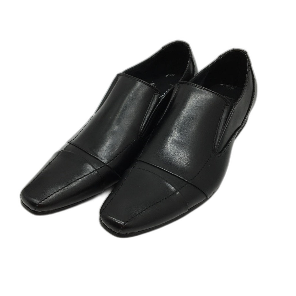 Boston Bros Carl-M Black Slip On Formal Shoes Mens Size 47 NEW