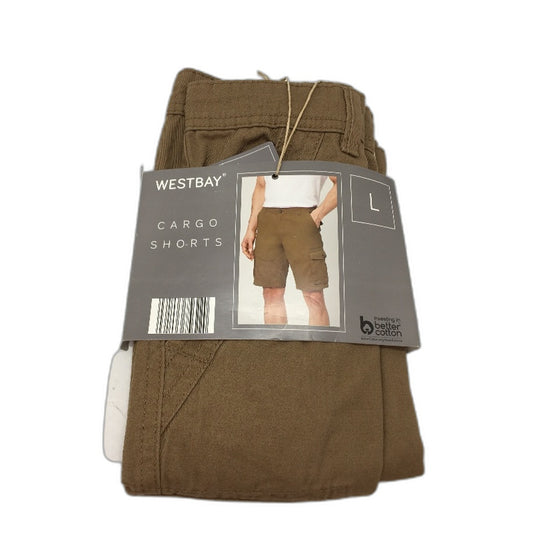 Westbay Light Brown 100% Cotton Cargo Shorts Mens Size Large NEW