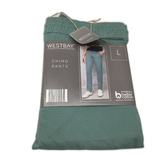 Westbay Turquoise Green Chino Drawstring Pants Mens Size Large NEW