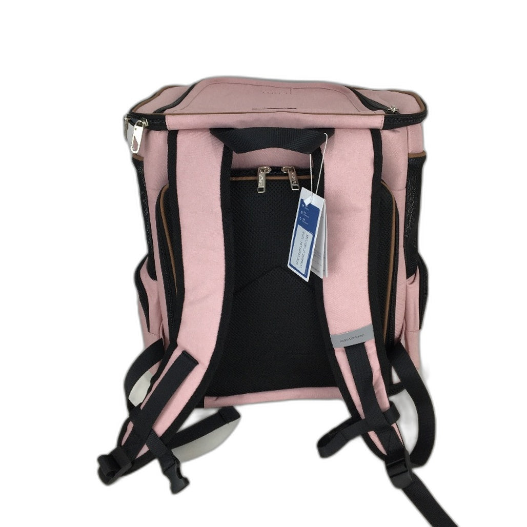 Lekesky Pink Expandable Cat Backpack Pet Holder w/ Escape Proof Leash NEW