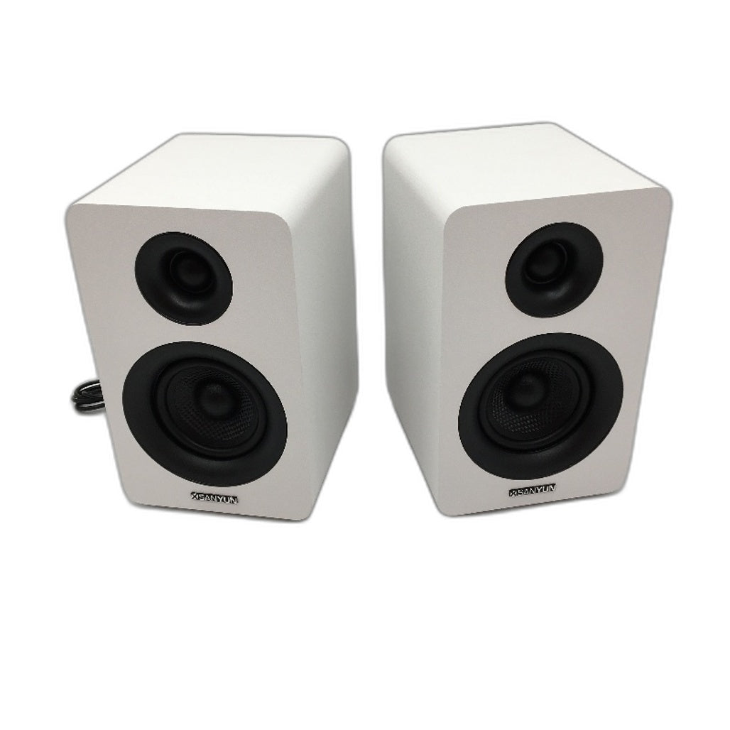 Sanyun SW-208 Active Bluetooth 5.0 White Bookshelf Speakers 60W NEW