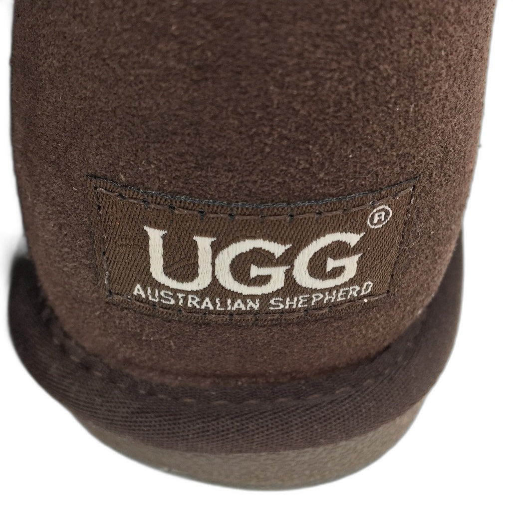 UGG Boots Double Face Sheepskin Chocolate Brown Unisex Size EU 44 NEW