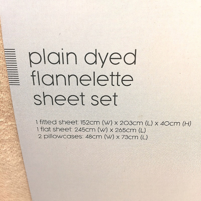 Target Home Plain Dyed Soft Flannelette Sheet Set Light Orange Peach Queen NEW