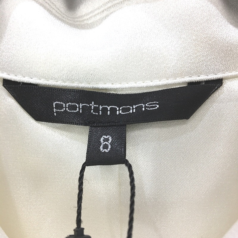 Portmans Ladies White Button Up Collar Dress Size 8 NEW