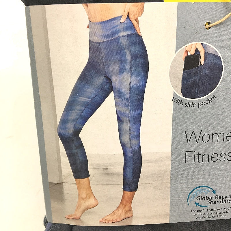 Crane Performance Blue Fitness Tights with Side Pockets Size M NEW