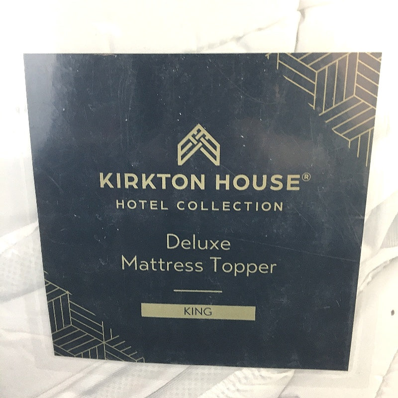 Kirkton House Deluxe 375TC Plush Fitted Skirt Mattress Protector KING NEW