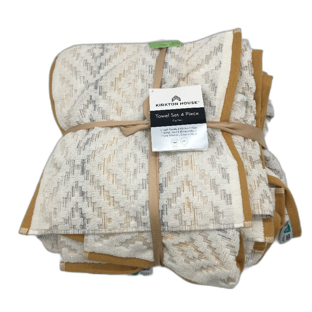 Kirkton House Cinnamon Cotton 4Piece Towel Set NEW