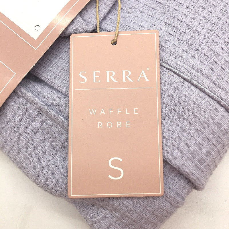 Serra Womens Waffle Lavender Long Sleeve Robe Size S NEW