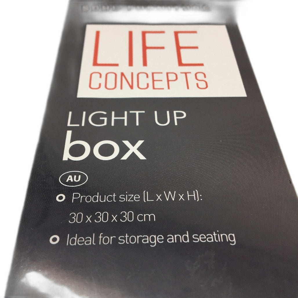 Sohl Furniture Life Concepts Kids Light Up Storage Box 30x30x30cm NEW