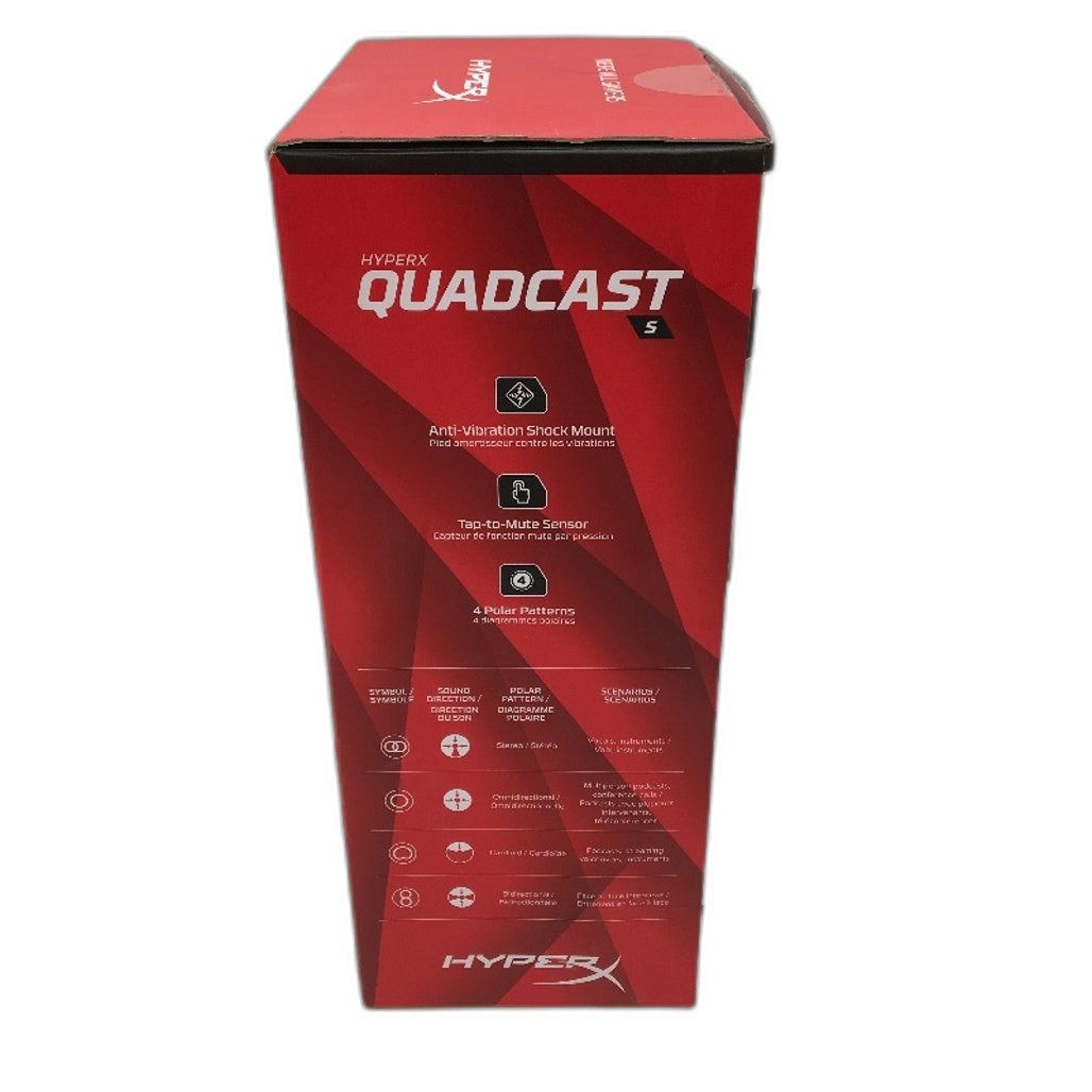 Hyperx Quadcast RGB-USB Condenser Microphone for PC,PS4 & Mac NEW