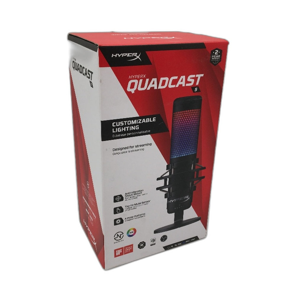 Hyperx Quadcast RGB-USB Condenser Microphone for PC,PS4 & Mac NEW