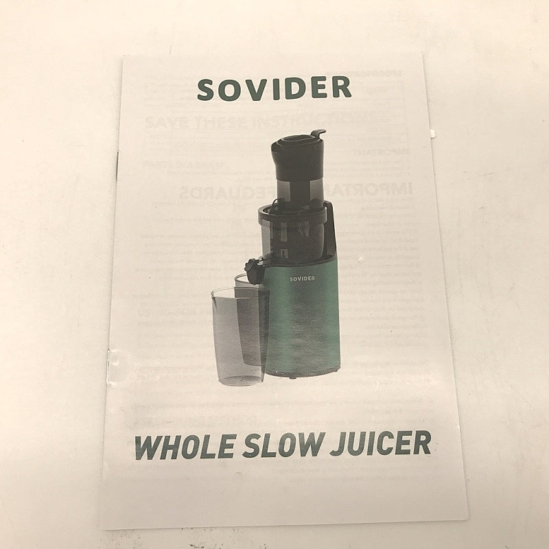 Sovider Cold Press Whole Slow Juicer for Fruits and Vegetables NEW