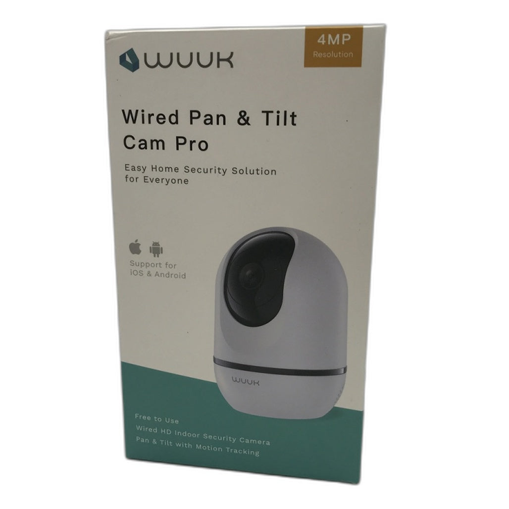 Wuuk Wired Pan & Tilt Camera Pro Home Security 24/7 Recording NEW