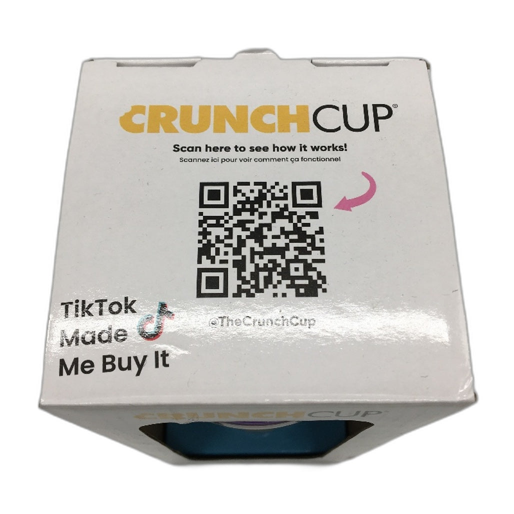 Crunchcup Purple Portable Plastic Cereal Cup Milk Container NEW