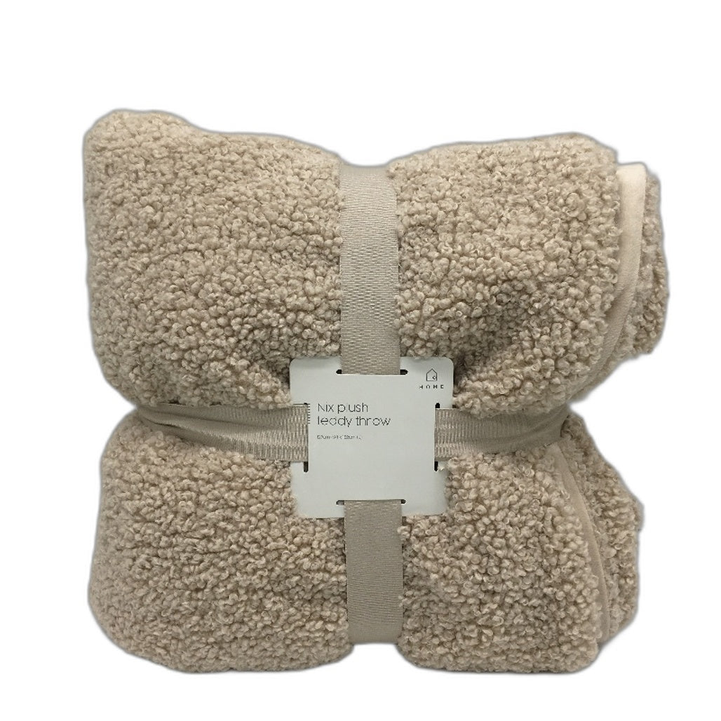 Nix Plush Ultra Warmth Cosy Driftwood FunTeddy Throw NEW