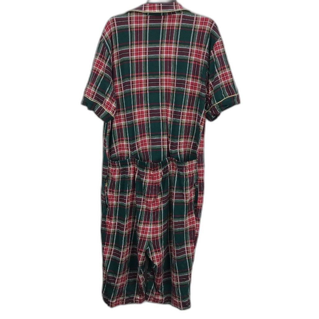 Peter Alexander Plaid Pattern Multicoloured Pyjama Jumpsuit Bamboo Blend Mens Size XS NEW