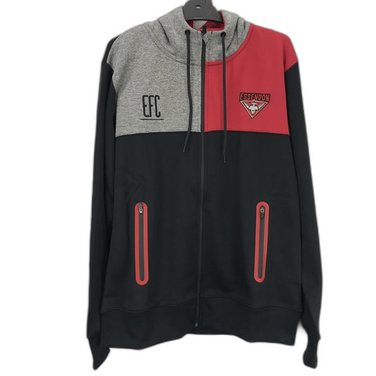 AFL EFC Essendon Mens Black& Red Hoodie Jumper Size 16 NEW