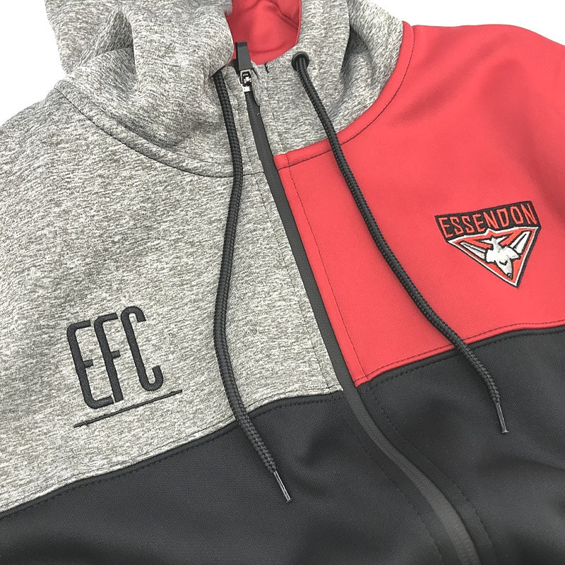 AFL EFC Essendon Mens Black& Red Hoodie Jumper Size 16 NEW