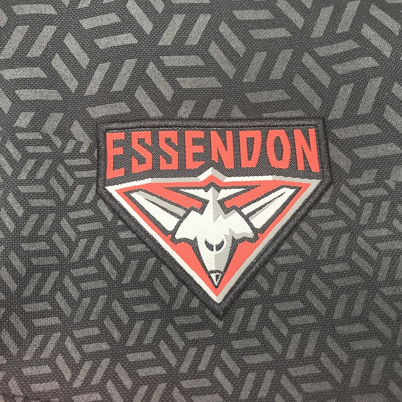 AFL Essendon Mens Hoodie Black&Grey Jumper Size Small NEW