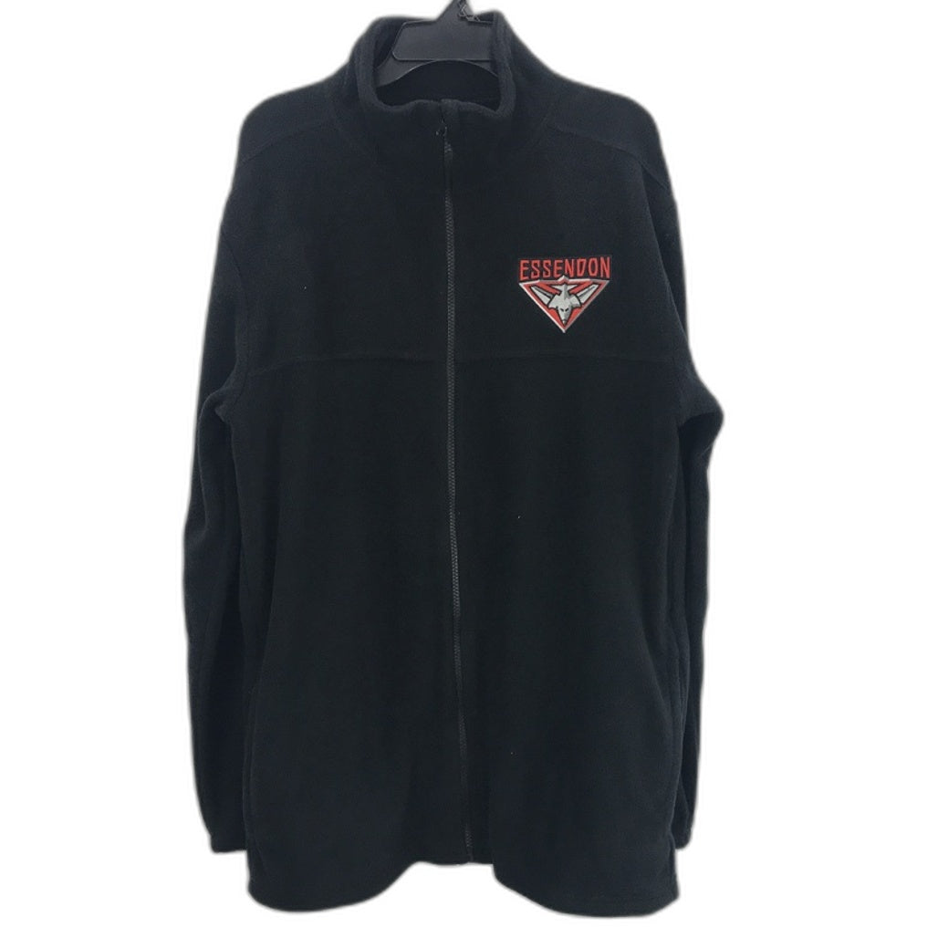 AFL Essendon Mens Fleece Black Super Soft Jumper Size Small NEW