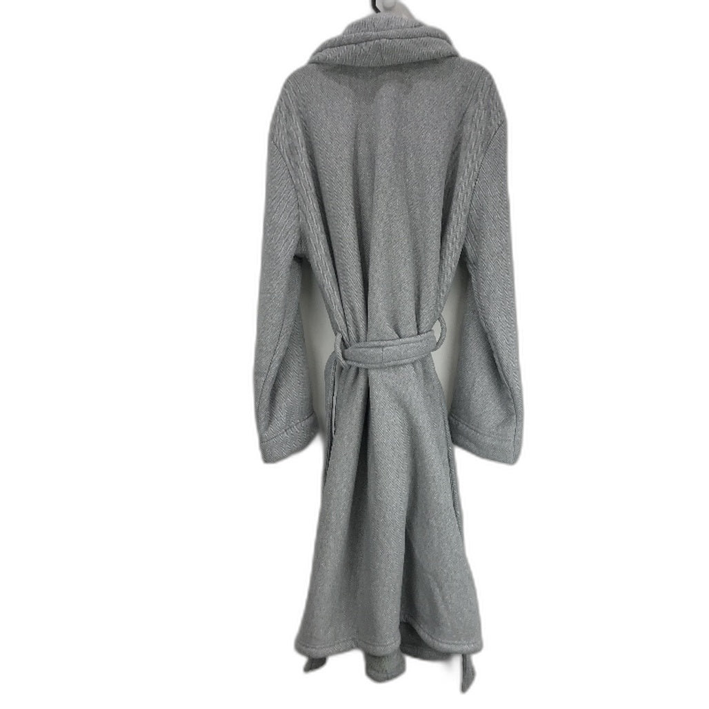 Peter Alexander Light Grey Patterned Soft Dressing Gown Robe Mens Size XS/S NEW